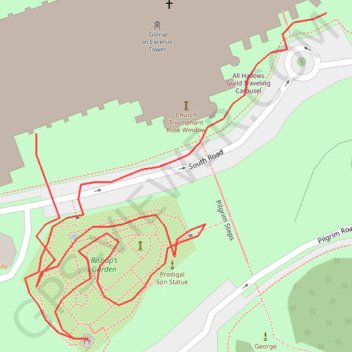 Bishop's Garden trail, distance, elevation, map, profile, GPS track