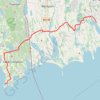 Dartmouth to Sakonnet Point trail, distance, elevation, map, profile, GPS track