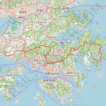 麦理浩径 trail, distance, elevation, map, profile, GPS track