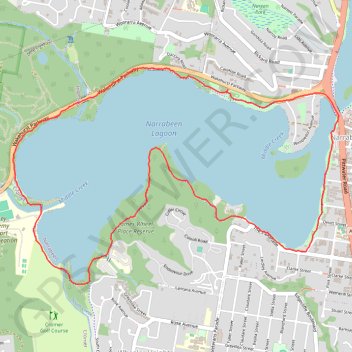 Narrabeen Lagoon Loop trail, distance, elevation, map, profile, GPS track
