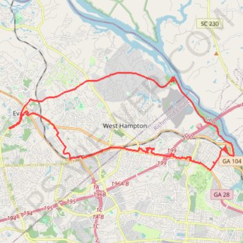 Long range bike trail, distance, elevation, map, profile, GPS track