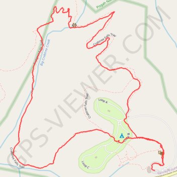 Crabtree Falls Loop Trail in Blue Ridge Parkway trail, distance, elevation, map, profile, GPS track