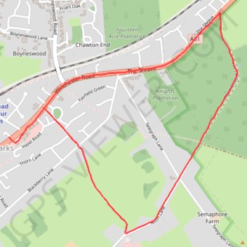 Four Marks Weathermore Lane trail, distance, elevation, map, profile, GPS track