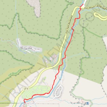 Pa'rus Trail trail, distance, elevation, map, profile, GPS track