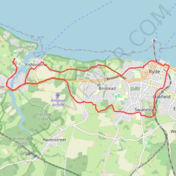 Ryde loop - Isle of Wight trail, distance, elevation, map, profile, GPS track
