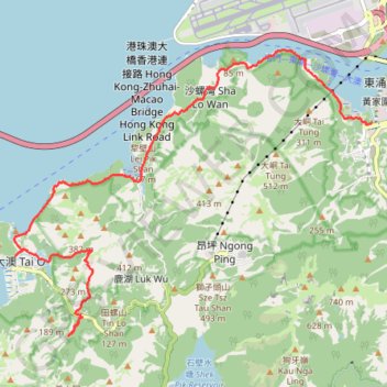 龍仔坑 象鹿坑 龍巖石澗 trail, distance, elevation, map, profile, GPS track
