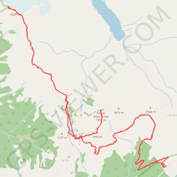 Tomyhoi Peak - Yellow Aster Butte trail, distance, elevation, map, profile, GPS track