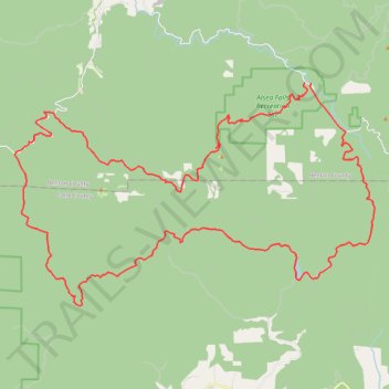 Gravel road around Alsea Falls trail, distance, elevation, map, profile, GPS track