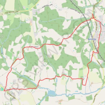 Balcombe to Staplefield Loop trail, distance, elevation, map, profile, GPS track