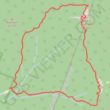 Camel's Hump Loop via Forest City Trail, Long Trail and Burrows Trail trail, distance, elevation, map, profile, GPS track