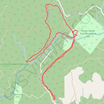 Kinsol Trestle Trail Recreation Site - Kinsol Bypass Trail trail, distance, elevation, map, profile, GPS track