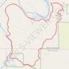 Loop hike at Deadmans Hill via Jordan Valley Pathway in Mackinaw State Forest trail, distance, elevation, map, profile, GPS track