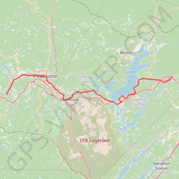 Upper Kingsclear - Coles Island trail, distance, elevation, map, profile, GPS track