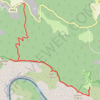 Kanjon Drine - Pogledala - Bijele Vode trail, distance, elevation, map, profile, GPS track
