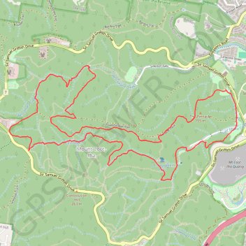 Mount Coot-tha trail, distance, elevation, map, profile, GPS track