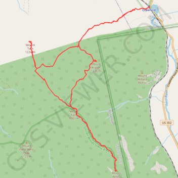Mount Field, Mount Willey, Mount Avalon and Mount Tom Loop trail, distance, elevation, map, profile, GPS track
