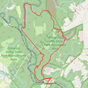 Woodstock trail, distance, elevation, map, profile, GPS track