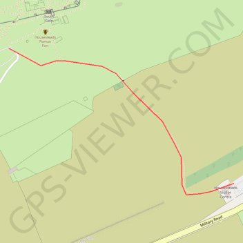 Housesteads Link trail, distance, elevation, map, profile, GPS track