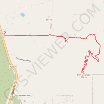 Iron Mountain Peak Trail trail, distance, elevation, map, profile, GPS track