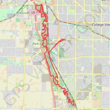 Wildereness Park bike trails trail, distance, elevation, map, profile, GPS track