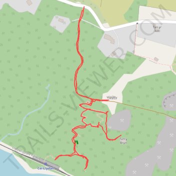 Bluebell walk at Menter Fachwen trail, distance, elevation, map, profile, GPS track