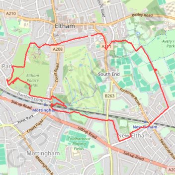 Eltham Morning Walk trail, distance, elevation, map, profile, GPS track