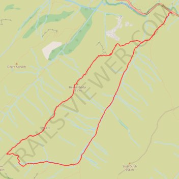 Munro Hillwalk Glencoe Fhada trail, distance, elevation, map, profile, GPS track