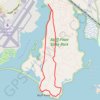 Bluff Point Loop Trail in Bluff Point State Park trail, distance, elevation, map, profile, GPS track