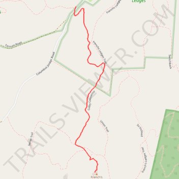 French's Ledges trail, distance, elevation, map, profile, GPS track
