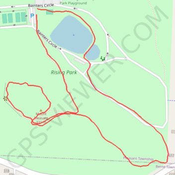 Mount Pleasant (Rising Park) trail, distance, elevation, map, profile, GPS track
