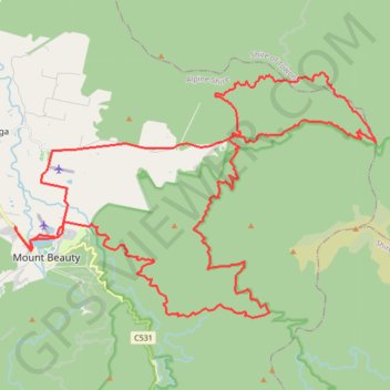 East Kiewa Valley trail, distance, elevation, map, profile, GPS track