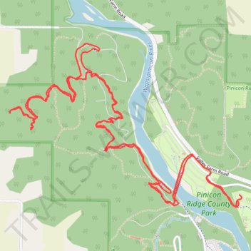 Pinicon Ridge County Park trail, distance, elevation, map, profile, GPS track