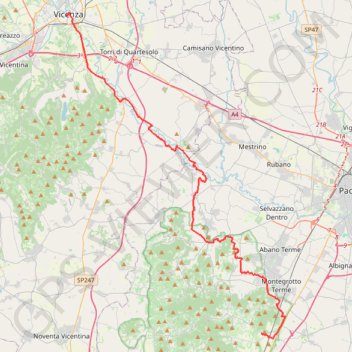 2022_DE_Vicenza-Thermengebiet trail, distance, elevation, map, profile, GPS track