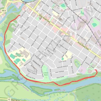 Linear Trail trail, distance, elevation, map, profile, GPS track