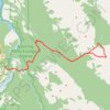 Ascent of Voltage Peak in snow conditions trail, distance, elevation, map, profile, GPS track