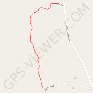 Forest path from North Camps Road to Mingo Loop Road in Rangeley, ME trail, distance, elevation, map, profile, GPS track