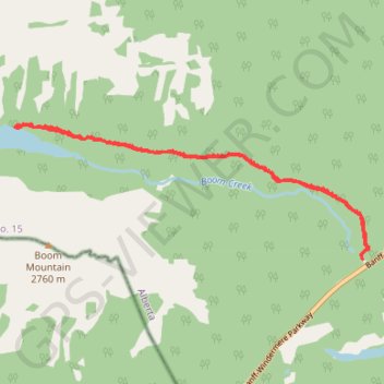 Boom Lake Trail trail, distance, elevation, map, profile, GPS track