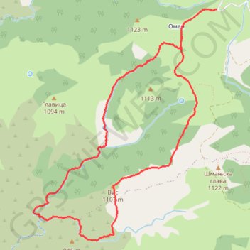 Stublo - Omarski potok trail, distance, elevation, map, profile, GPS track