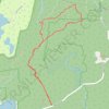 Loop hike in Pachaug State Forest from Wyassup Road via Ledgenwood Road trail, distance, elevation, map, profile, GPS track
