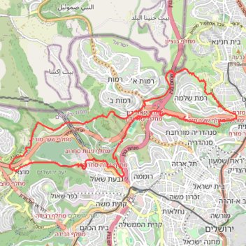 רומאים צרפתיים trail, distance, elevation, map, profile, GPS track