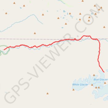 Blue Glacier trail, distance, elevation, map, profile, GPS track