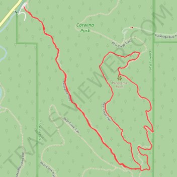Panorama Point and Bear Creek Trail trail, distance, elevation, map, profile, GPS track
