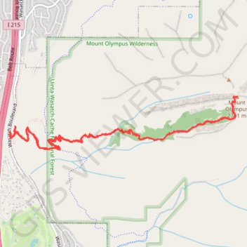 Mount Olympus trail, distance, elevation, map, profile, GPS track