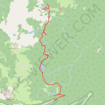 Afternoon hike at Palisades Lakes Trail trail, distance, elevation, map, profile, GPS track