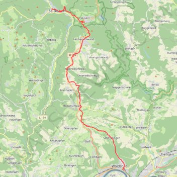 RouteWT 16 Streckentour trail, distance, elevation, map, profile, GPS track