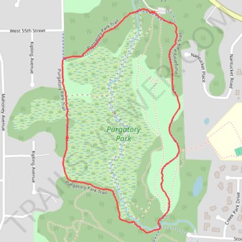 Purgatory Park Loop Trail trail, distance, elevation, map, profile, GPS track
