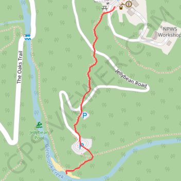Jellybean Pool trail, distance, elevation, map, profile, GPS track