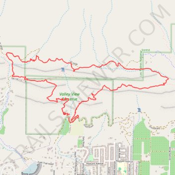 Valley View Preserve trail, distance, elevation, map, profile, GPS track