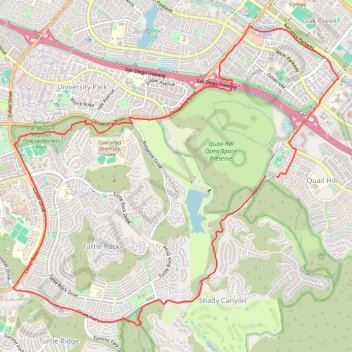 Quail Hill trail, distance, elevation, map, profile, GPS track
