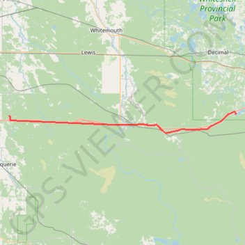 Richer - Whiteshell trail, distance, elevation, map, profile, GPS track